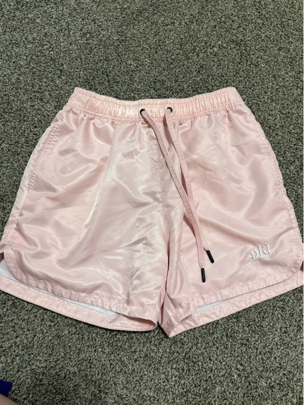 YoungLA Women’s Small Pink Athletic Running Shorts Drawstring Gym Workout